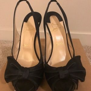 Black Vendome Sling Nodo 120 Crepe Satin